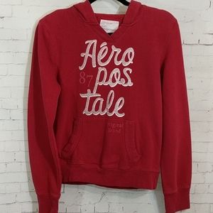 AEROPOSTALE Deep Red Hooded Sweatshirt